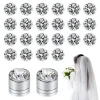 24 pièces de poids de voile, diamants magnétiques de mariage, cristaux de strass brillants élégants, aimants Hijab pour accessoires de voile de robe