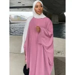 Abayas musulmans pour femmes, manches chauve-souris, robe de prière de l&rsquo;Aïd, vêtements Kimono noirs, vêtements décontractés, vêtements saoudiens et arabes, Maroc