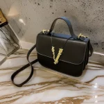 Sac à bandoulière en cuir élégant pour femmes, sac à main de luxe de styliste Vintage minimaliste avec lettre Logo, fourre-tout élégant