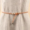 Ceinture fine tressée en cuir pour femme, robe chemise, ceintures décoratives, boucle ardillon, à la mode, corde de taille pour dames