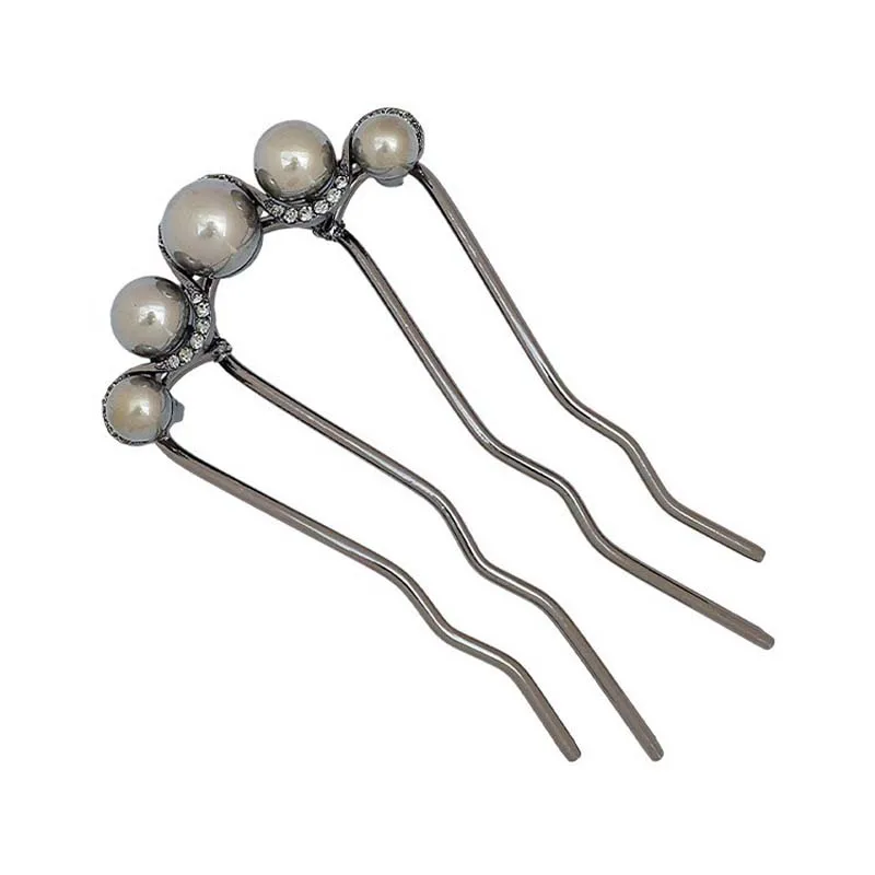Épingles à cheveux coréennes en forme de U pour femmes, pinces à cheveux en perles de Style élégant, fourchettes en métal, épingles à cheveux en perles Vintage, outils de coiffure, cadeaux