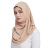 Écharpe de tête solide pour femmes musulmanes, châle rond, écharpe de sauna instantanée, hijab islamique prêt à porter, niab et intérieur ab, côtelé, amira hijab, 1 pc