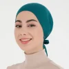 Casquette Hijab intérieure musulmane sans Silp, respirante pour femmes, sous-capuchons, Jersey de coton élastique, bonnet sous-shampooing