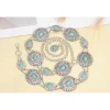 ceinture de chaîne concho pour femmes, maillons métalliques, cowgirl occidentale, chaîne turquoise pour robe