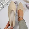 mocassins pointus respirants pour femmes, chaussures plates pour dames, mocassins à enfiler, document solide, décontracté, nouveau, 2024