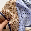 foulard en soie véritable imprimé pour femme, châle enveloppant, carré, pour le bureau, hijab, pashmina, bandana, nouvelle collection printemps 100%