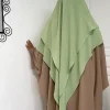 long khimar femmes musulmanes hijab 2 couches jazz crêpe ramadan prière eid hijabs islamique cravate dos foulard djellaba niqab jilbab