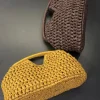 sac à main tissé en chaîne pour femmes, élégant, sac à bandoulière en paille, sac de plage en raphia à la mode, nouveau sac polyvalent d'été pour femmes