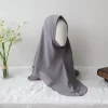 mousseline de soie hijab jersey hijabs pour femmes turban malais pull couvre chef double couche couleur unie foulard bonnet hijab turbante