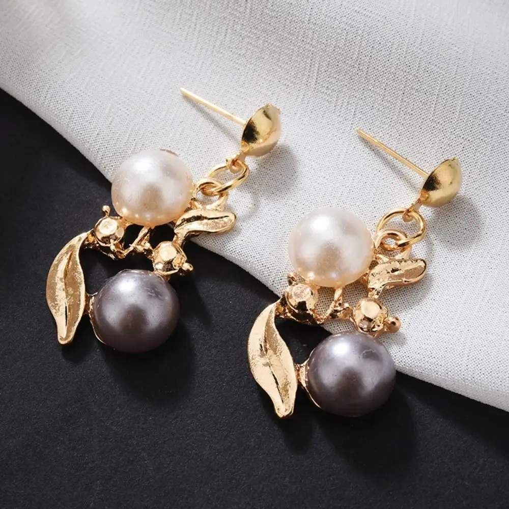 Collier de perles en métal coloré, exquis et élégant, strass, boucles d'oreilles pendantes, feuille, ensemble de boucles d'oreilles, cadeau