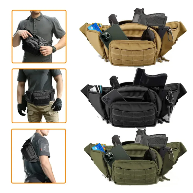 sac de taille pour moto, sac à dos en nylon, pochette pour téléphone de randonnée, sports de plein air, chasse, escalade, camping, ceinture cs airsoft