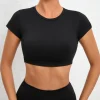 t shirt de sport dos musculaire sans rembourré pour femmes, chemises de sport dos nu, entraînement, gymnastique, yoga, hauts d'extérieur ouverts