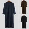 robe musulmane à manches longues pour hommes, vêtements pour hommes, mode arabe saoudien, abaya, robes islamiques, kaftan pakistan, caftan musulman, 2024