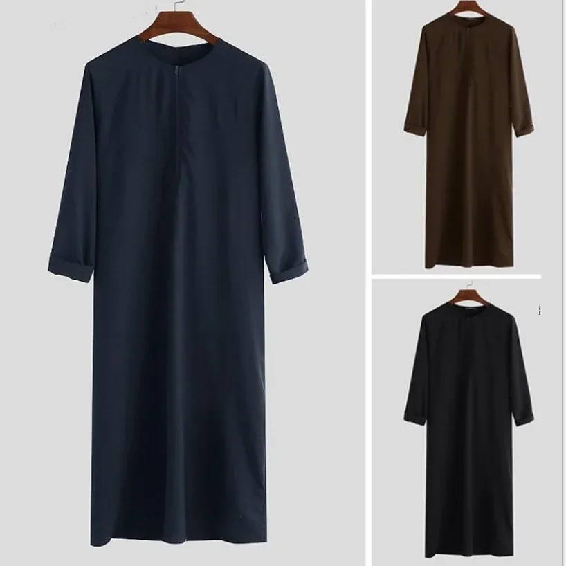 robe musulmane à manches longues pour hommes, vêtements pour hommes, mode arabe saoudien, abaya, robes islamiques, kaftan pakistan, caftan musulman, 2024