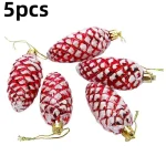 5 pièces décoration de noël Festival décoration pomme de pin arbre de noël pendentif décoration créative pomme de pin pendentif