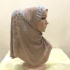 foulard hijab musulman de haute qualité h102, écharpe islamique à enfiler avec des biscuits, cadeau pour ramadhan