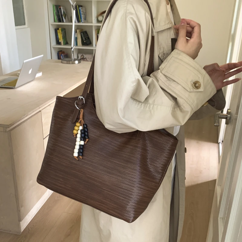 Sac à main en cuir pour femmes, élégant, classique, de styliste, de luxe, fourre-tout à bandoulière, pour tenue urbaine quotidienne