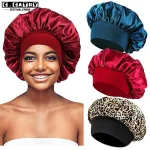 Bonnet de nuit à large bord pour femmes endormies Bonnet de douche pour cheveux bouclés Bonnet de douche pour enfants et hommes