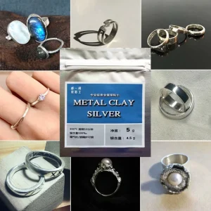 Argile en argent pur 999 faite à la main pour le bricolage, bijoux exécutifs, marijuana créative, anneau de couple, bracelet, collier, pendentif, matériaux exécutifs, sac de 5g