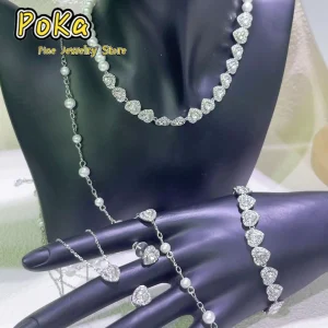 Bijoux d&rsquo;amour, nouvelles tendances de vente, collier de perles, boucles d&rsquo;oreilles, breloques exquises, cadeaux de mariage pour femmes, vente en gros, 2025