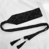 femme nouvelle mode élégante ceinture japonais kimono traditionnel cardigan obi femmes fille yukata obi harajuku noir blanc ceinture de pansement