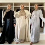 Abaya musulman Eid Robe de soirée pour les femmes broderie Jalabiya Ramadan robes longues Abayas robes Largos caftan arabe longue Robe