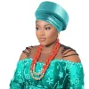 brillant déjà fait turban casquette femmes musulman hijab bonnet africain auto gele couvre chef nigeria mariage casque fête chapeau bandeau