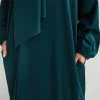 abaya robe de prière musulmane pour femme, une pièce, à capuche, manches smocks, vêtements islamiques, jilbab, dubaï, saoudien, noir, modestie turque
