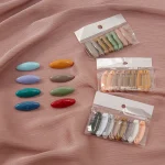 Épingles pour écharpe, couleur unie, Ellipse, broche de sécurité en plastique, aiguilles pour Hijab musulman pour femmes, épingles élégantes pour accessoires Hijab, 8 pièces