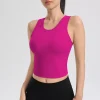 gilet de sport respirant avec coussin de poitrine nu, coupe ajustée, séchage rapide, beau dos, soutien gorge de yoga absorbant les chocs pour femmes