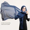 175*70cm plus doux modal viscose simple point mince bord écharpe hijab couleur unie foulard premium rayonne châle pour femme musulmane