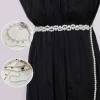 ceinture multicouche en perles pour robe, jupe, ceinture élastique, chaînes de taille en perles de 100cm, sangle réglable en imitation de perles