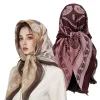 Foulard carré de luxe pour femmes, châle en soie, sensation de soie, Hijab en Satin, enveloppes de mode, bandes de cheveux, ruban, Bandana féminin, 90x90cm
