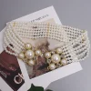 grande chaîne de taille en perles pour femmes, ceinture élastique avec décoration en diamant, jupe assortie avec tout, mode décontractée, design de luxe, ceinture gothique