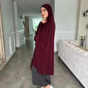 Abayas musulmanes à manches pour femmes, châle Long, couverture complète, couleur unie, vêtements de prière, coton de qualité supérieure, chanvre uni