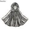 Foulard Keffiyel imprimé à carreaux élégant, protection solaire, écharpe Hijab fine en mousseline de soie, Long Bandana islamique, quotidien