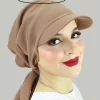 couleur unie mode musulman hijab turban chapeau pour femmes visière casquette de baseball chapeaux de soleil foulard écharpe bord femme foulards bandanas