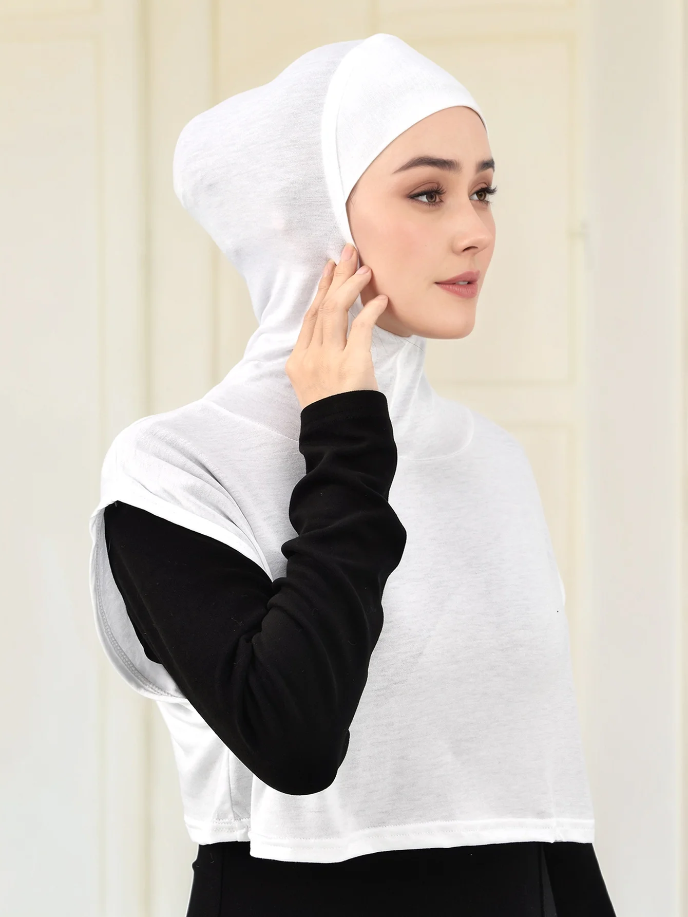 musulman islamique intérieur à capuche hijab femmes gilet de base sans manches chemises à bascule vêtements islamiques turquie arabe abaya hauts