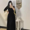 femmes abaya robe moyen orient sexy lâche or glands taille haute longue robe maxi