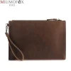 Sac à main en cuir véritable pour hommes, pocommuniste de jour, porte-cartes à bracelet de luxe, pochette à fermeture éclair, portefeuilles de créateurs, sac à main Bolso, nouveau