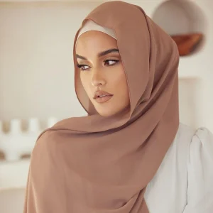 Écharpe Hijab en coton et lin pour femmes, châle Long en Voile doux et confortable, assorti à tout, Turban musulman en coton lourd uni, printemps