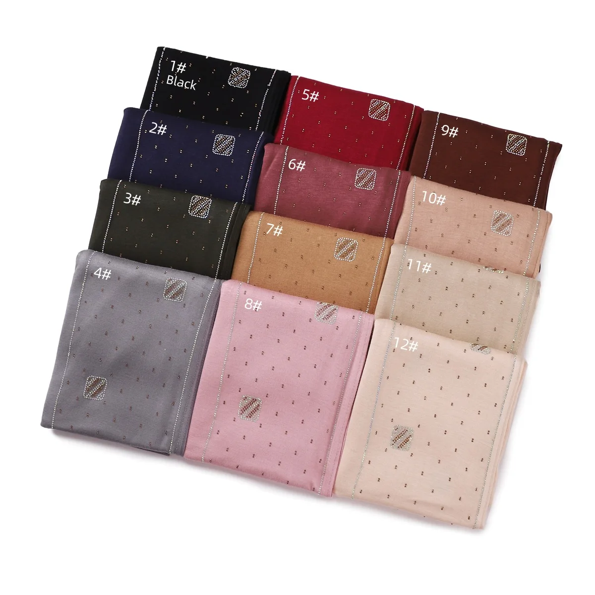 hijab en jersey strass pour femmes, or, argent, diamant, double couture, foulard musulman, doux et respirant, enveloppe eid ramadan