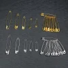 Épingles de sûreté argentées, 50 pièces, accessoires d'outils de couture, aiguilles en acier inoxydable, grande épingle de sûreté, petite broche, accessoires pour vêtements