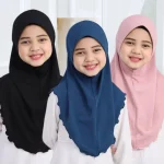 Foulard musulman pour grandes filles, hijab uni, écharpe de sauna islamique, chapeau Amira côtelé sur écharpe de sauna, belle écharpe pour fille de 10 ans