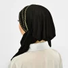 femmes écharpe instantanée hijab rayures dorées élastique chapeau casquette musulman hijab solide bandeau moyen orient islamique turban bandana