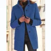 cardigan manteau pour femmes, vêtements chauds, mode polyvalente, ample, rétro, boutons, col montant, manches longues, pardessus y2k, automne 2023