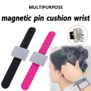 Coussin à épingles magnétique pour poignet, coussin à épingles magnétiques pour la couture, porte-épingle magnétique pour la couture du poignet en Silicone magnétique