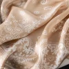 foulard carré en soie pour femmes, marque de luxe, imprimé en satin, hijab, paréo musulman, bandana, châle, bandeau enveloppant, 70x70cm