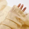 tissu en mousseline de soie brillant, champagne transparent, revêtement métallique doré, robe de soirée, chemisier, jupe en gaze hanfu, textile de luxe pour bricolage, été 2025