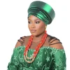 brillant déjà fait turban casquette femmes musulman hijab bonnet africain auto gele couvre chef nigeria mariage casque fête chapeau bandeau